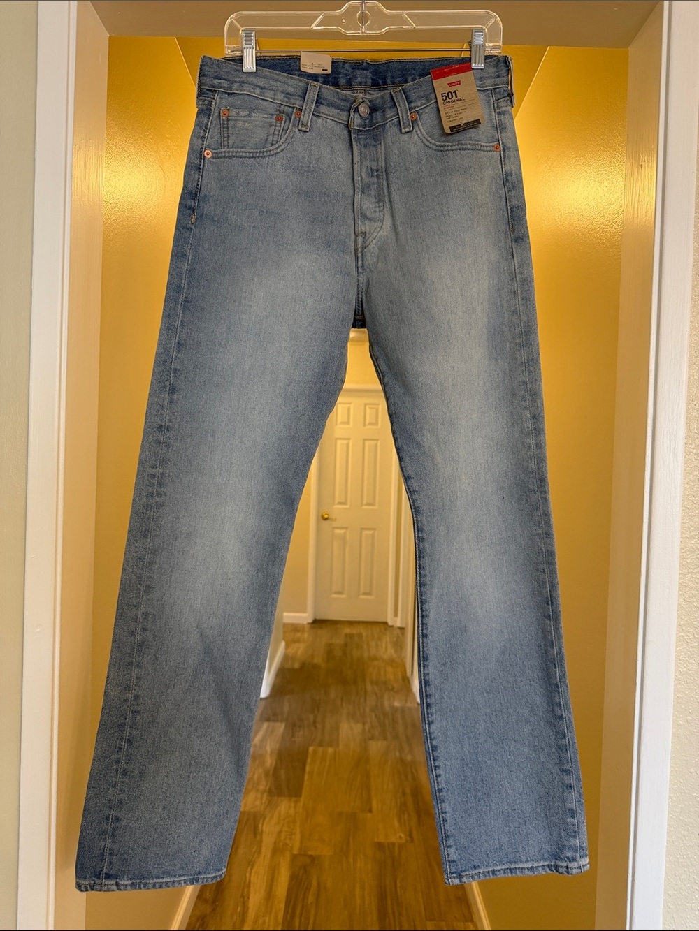 Levi's Light Blue Straight Leg 501 Jeans